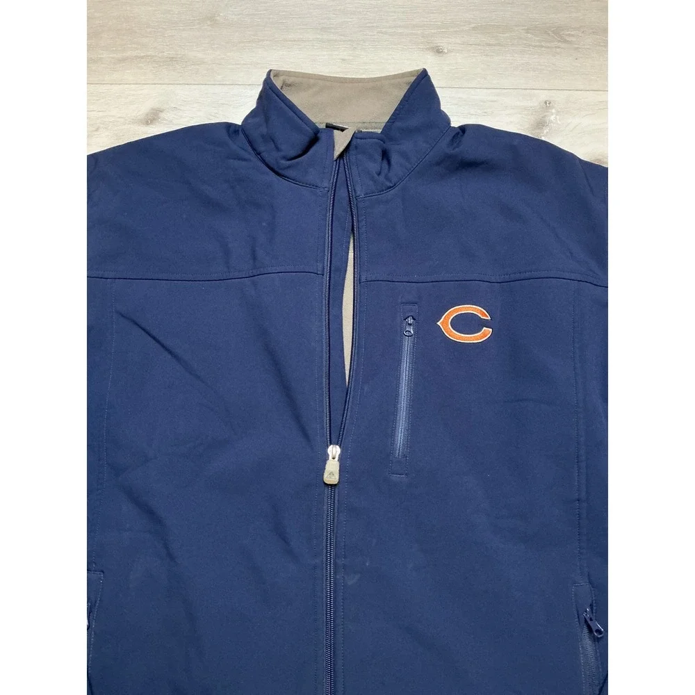 NFL Team Apparel Chicago‎ Bears Full Zip Jacket Navy Blue 2XL New Without Tags - Picture 4 of 4